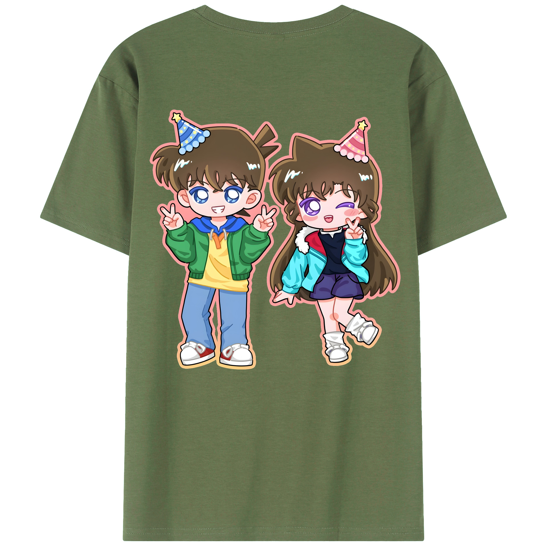 （画像用） 名探偵コナン 毛利 蘭 もうり らん、モーリ ラン Detective Conan Rachel Moore 綿100％ メンズ半袖Tシャツ（バックプリント） 通気性
